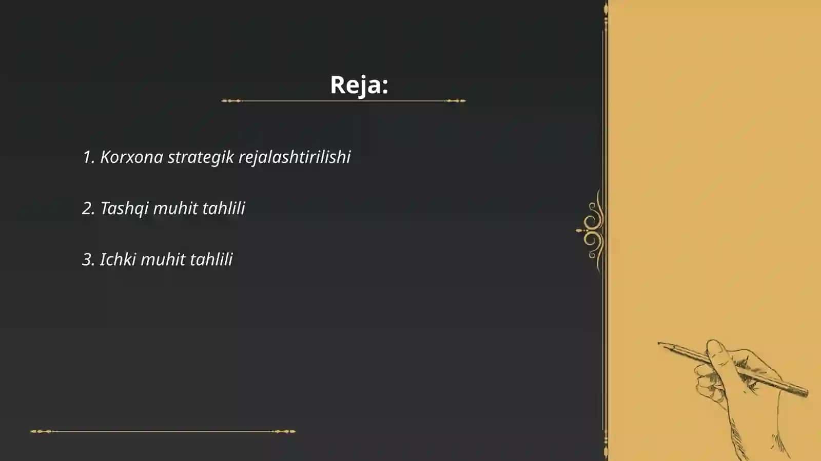 Korxona faoliyatini rejalashtirish va bashorat qilish 2