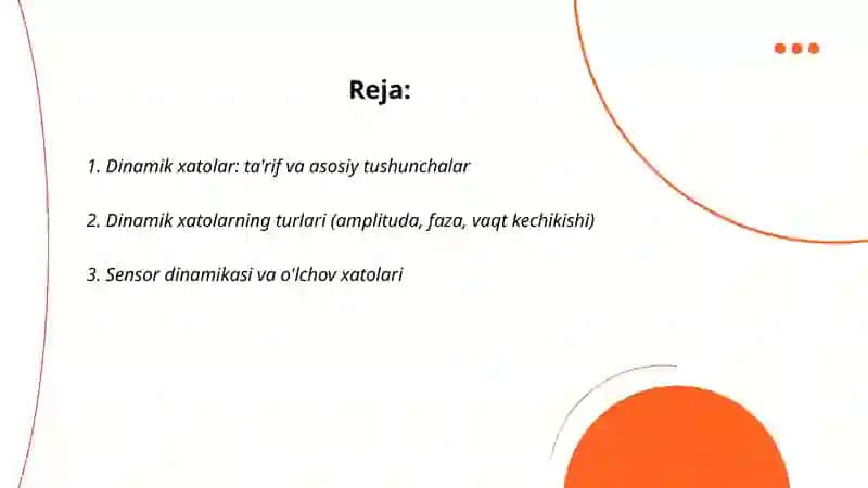 Dinamik xatolar 2