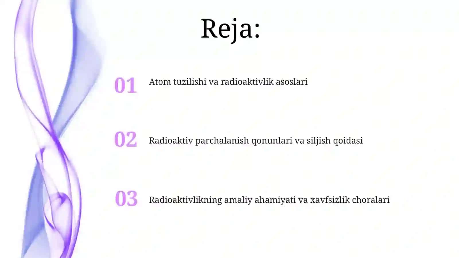 Atom fizikasi. Radioaktivlik. Radioaktiv siljish qonuni 2