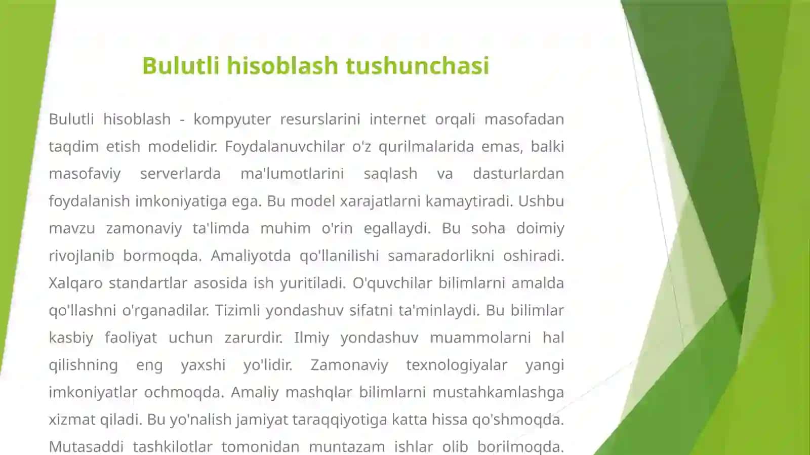 Bulutli Texnologiyalar: Imkoniyatlari, Afzalliklari va Qo'llanilishi 2