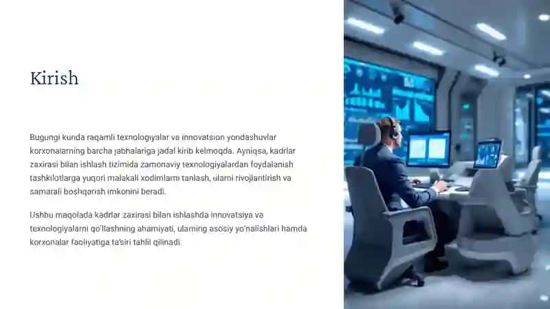 Korxonada Kadrlar Zaxirasi Bilan Ishlashda Innovatsiya va Texnologiyalardan Foydalanish 2