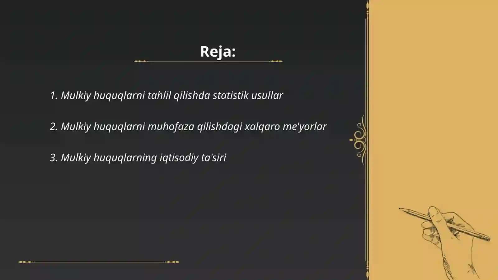 Mulkiy huquqlarni taqsimot tahlili 2