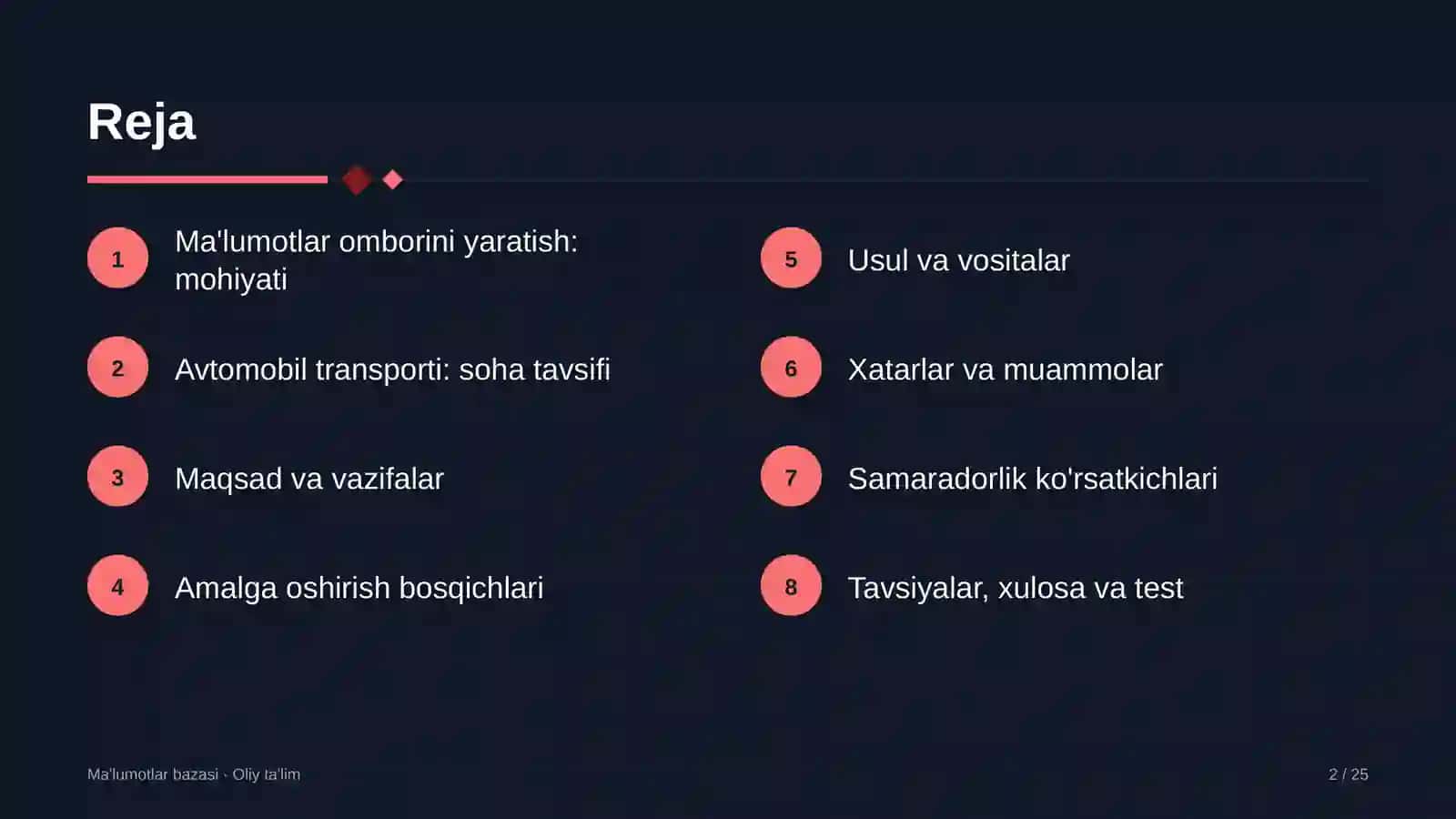 avtomobil transportida ma'lumotlar omborini yaratish 4482 2