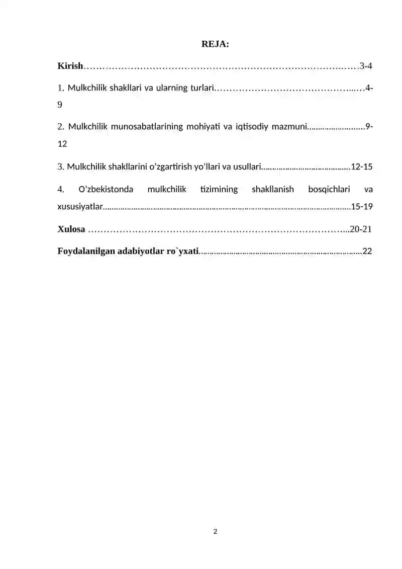 Bozor iqtisodiyotida mulkchilik munosabatlarining iqtisodiy mazmuni 2