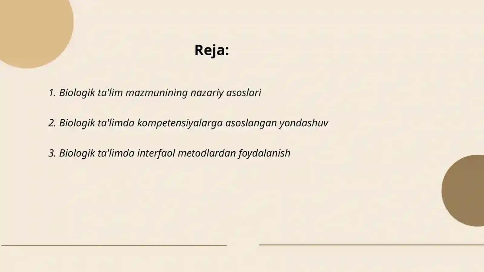 Biologik ta'lim mazmuni komponentlarini shakllantirish yo'llari 2