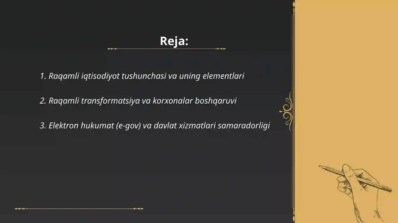 Raqamli iqtisodiyot va zamonaviy boshqaruvi 2