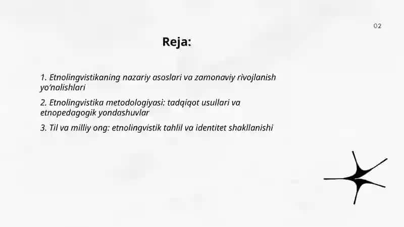 Etnolingvistika tilshunoslikning zamonaviy yoʻnalishi sifatida 2
