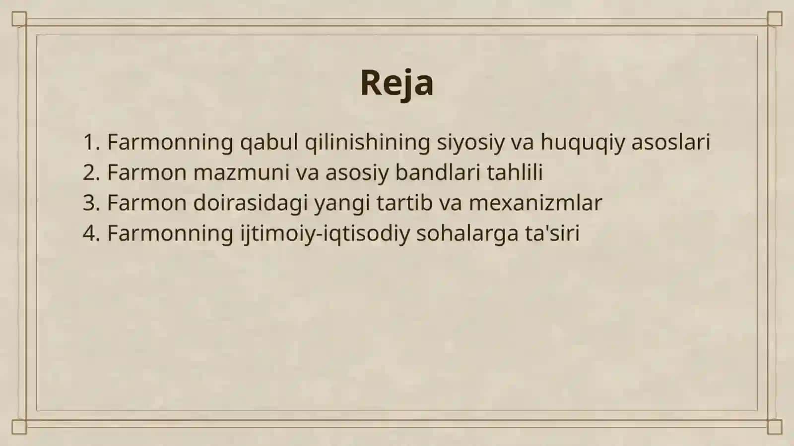 OʻZBEKISTON RESPUBLIKASI PREZIDENTINING 2026YIL 16FEVRAL FARMONI 2