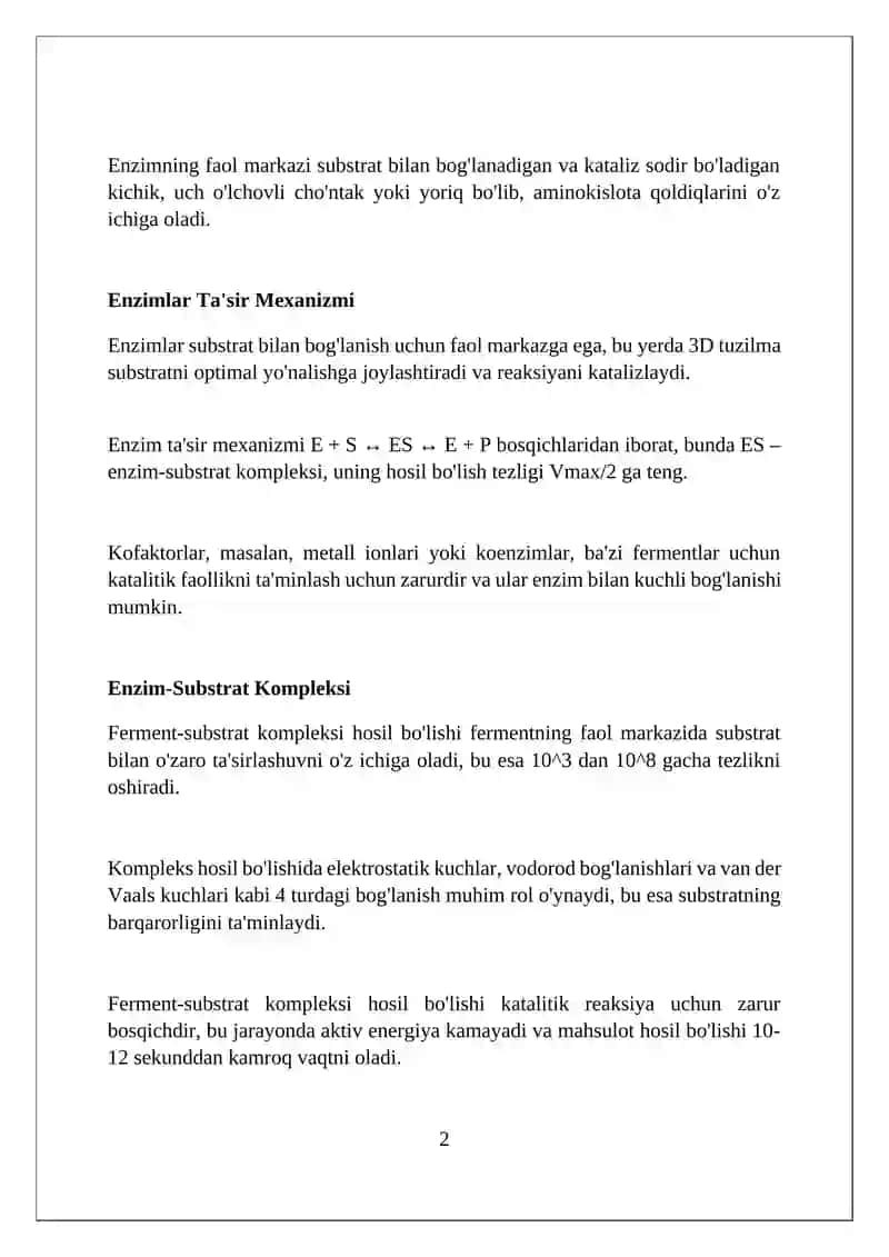 Enzimlar 2