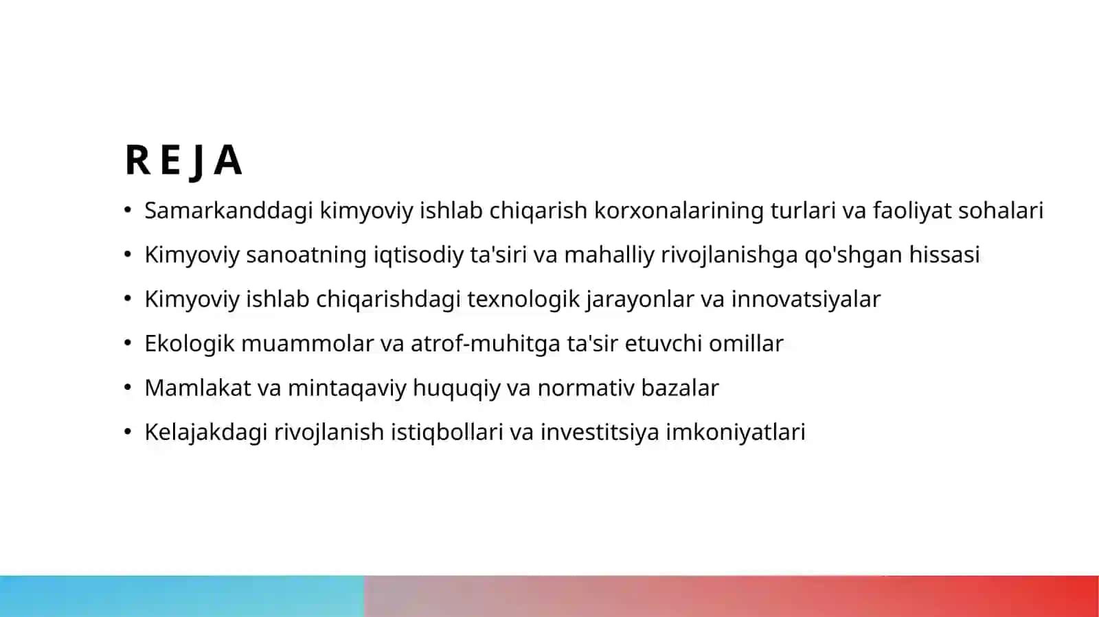 Samarqand  viloyatidagi kimyoviy ishlab chiqarish korxonalari 2