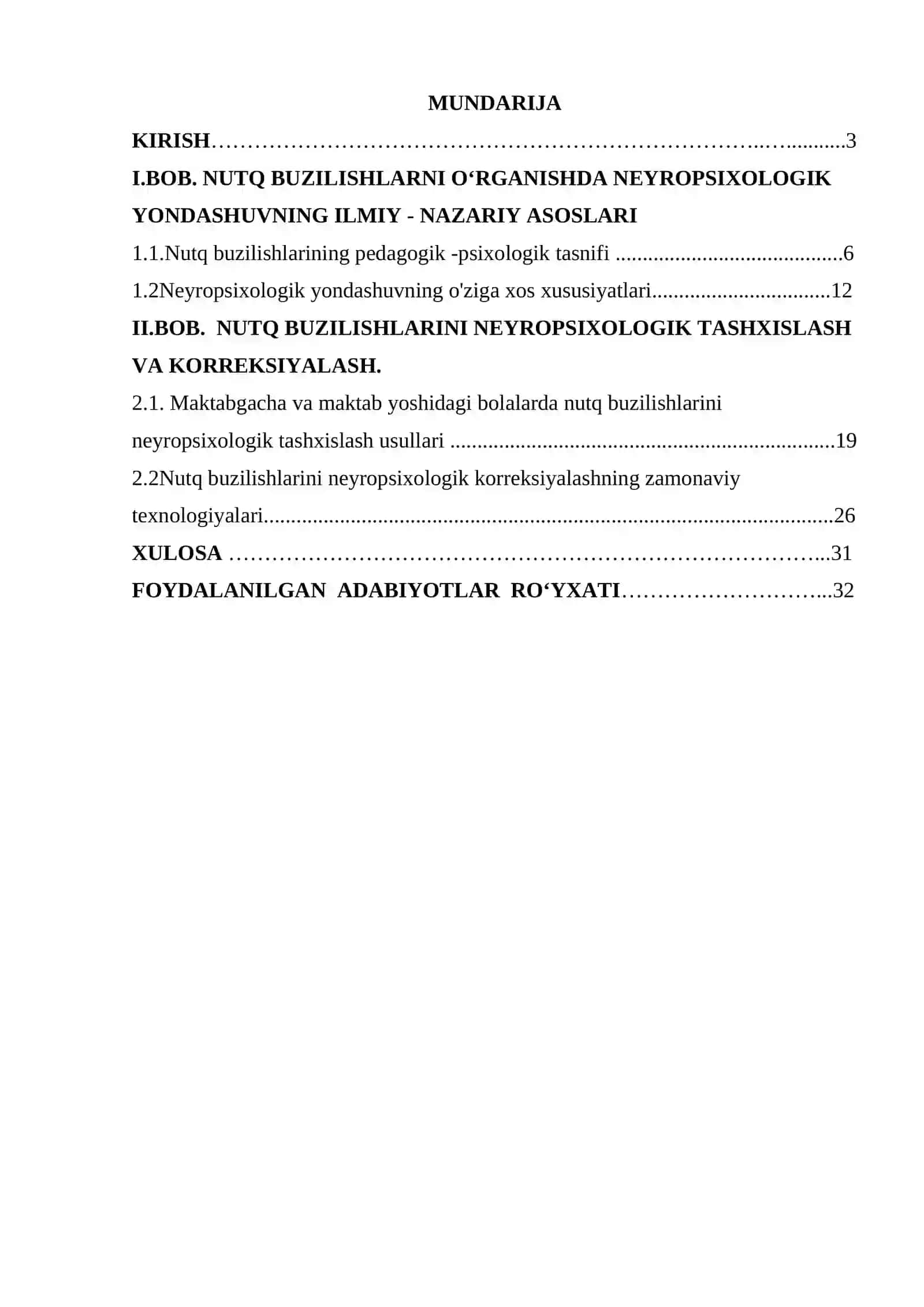 Nutq buzilishlarni oʻrganishda neyropsixologik yondashuv 2