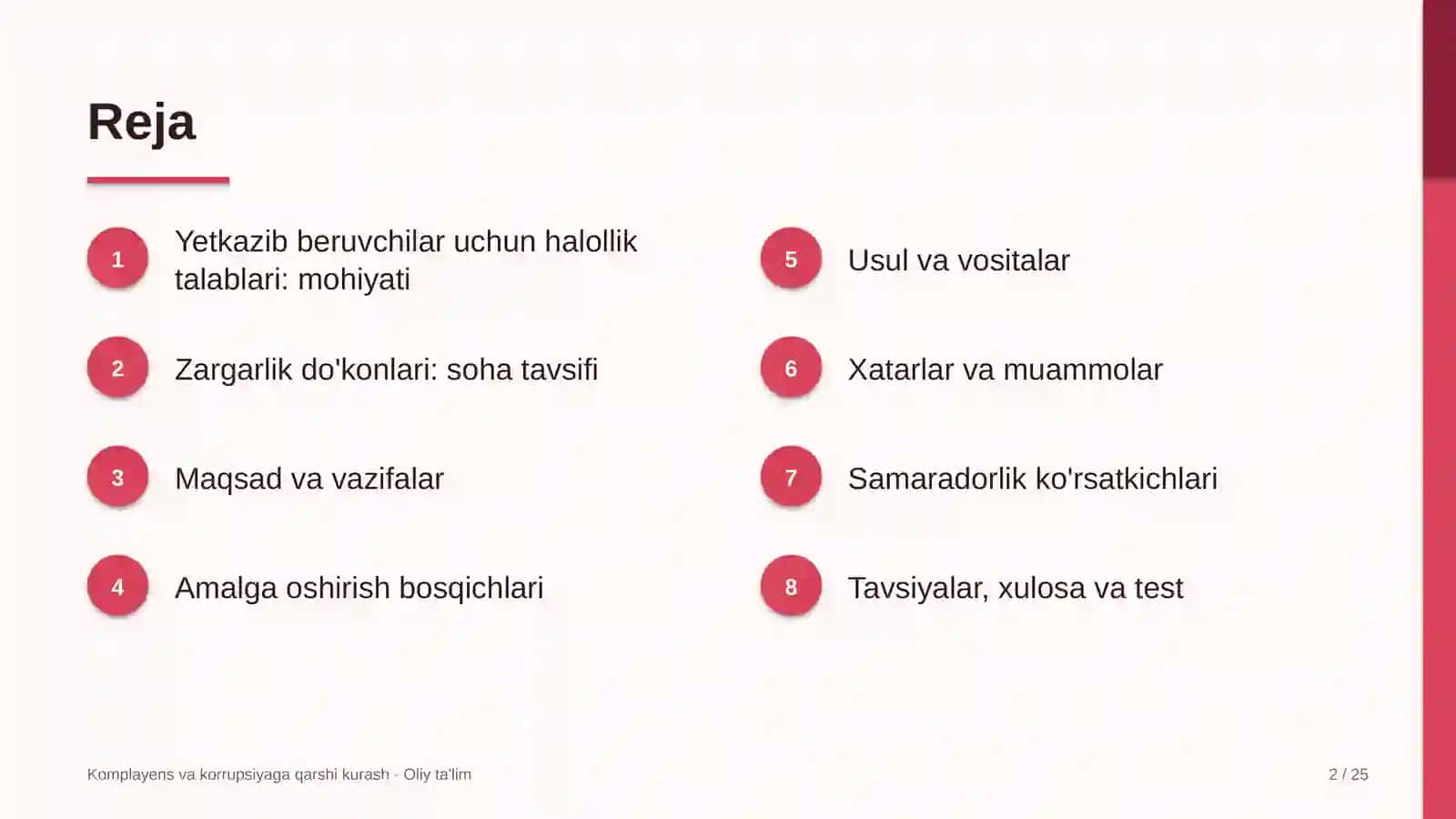zargarlik do'konlarida yetkazib beruvchilar uchun halollik talablarini belgilash 9451 2