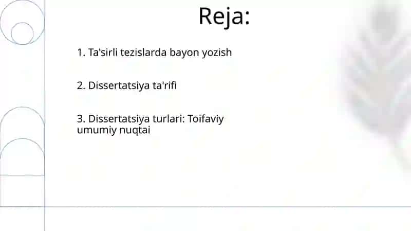 Tezis va uning turlari 2