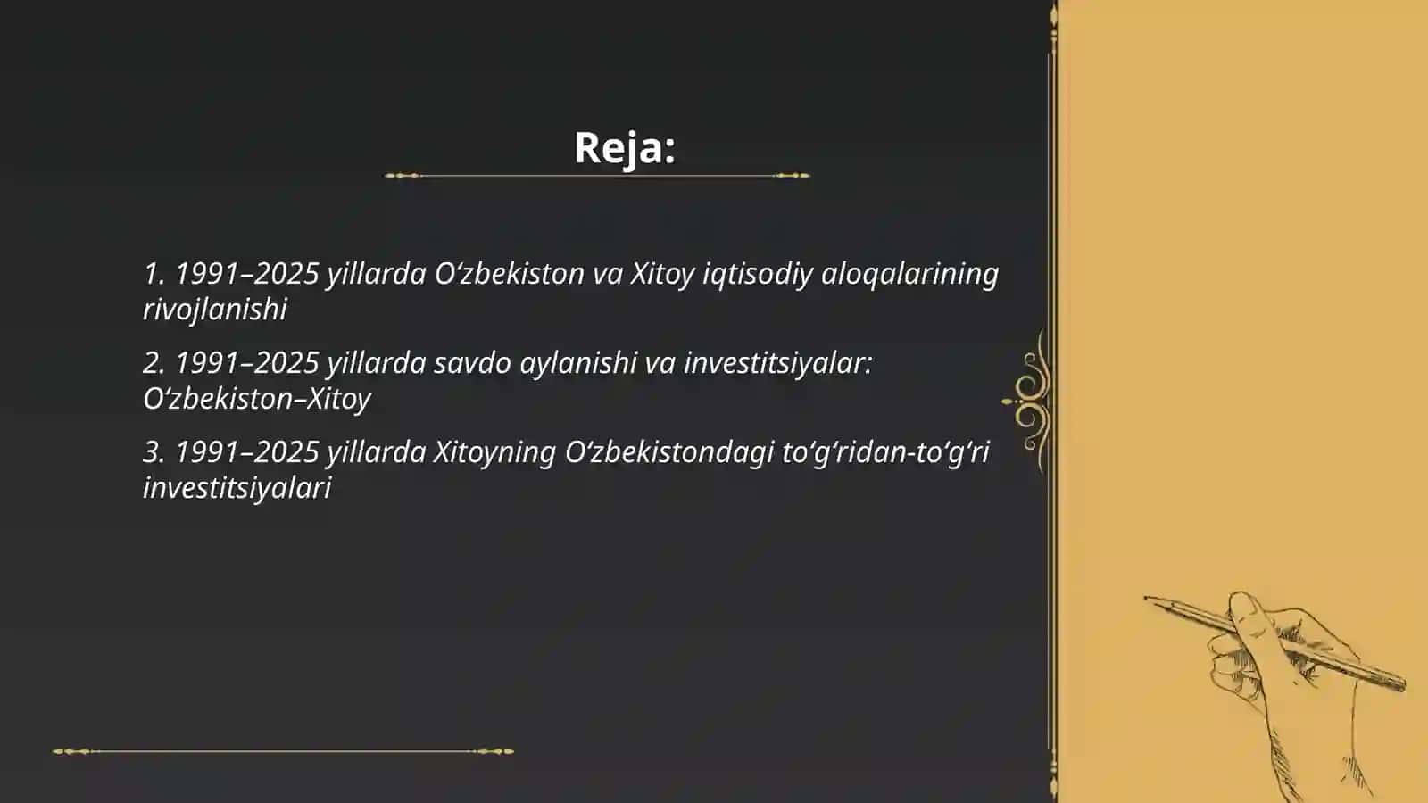 1991 2025 yillarda Oʻzbekiston va Xitoy davlatlari taraqqiyoti 2