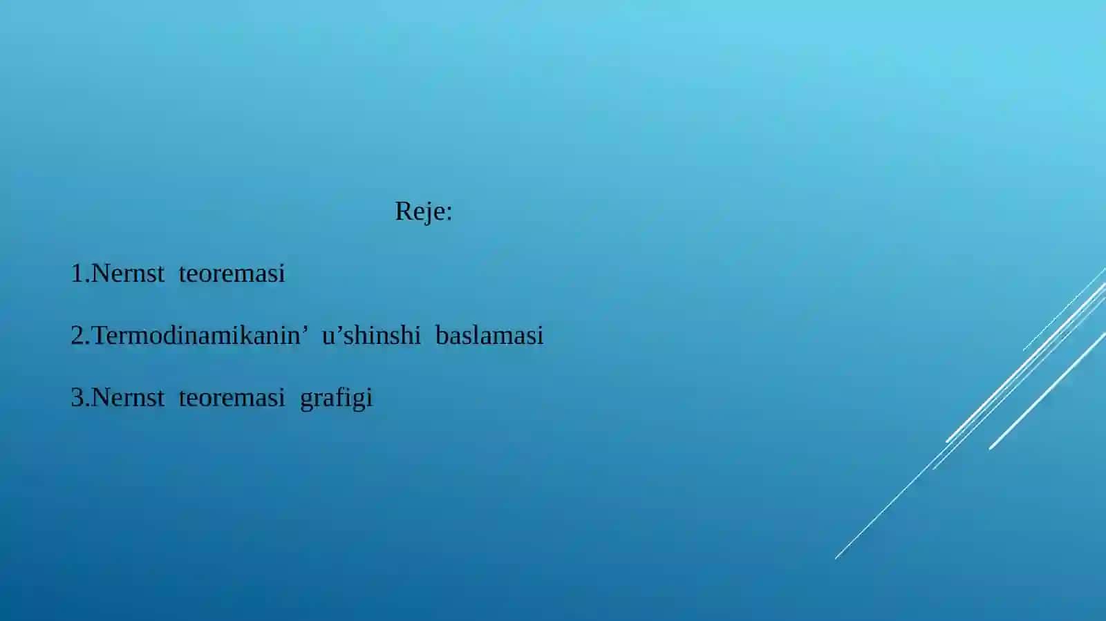 Nernst teoreması 2