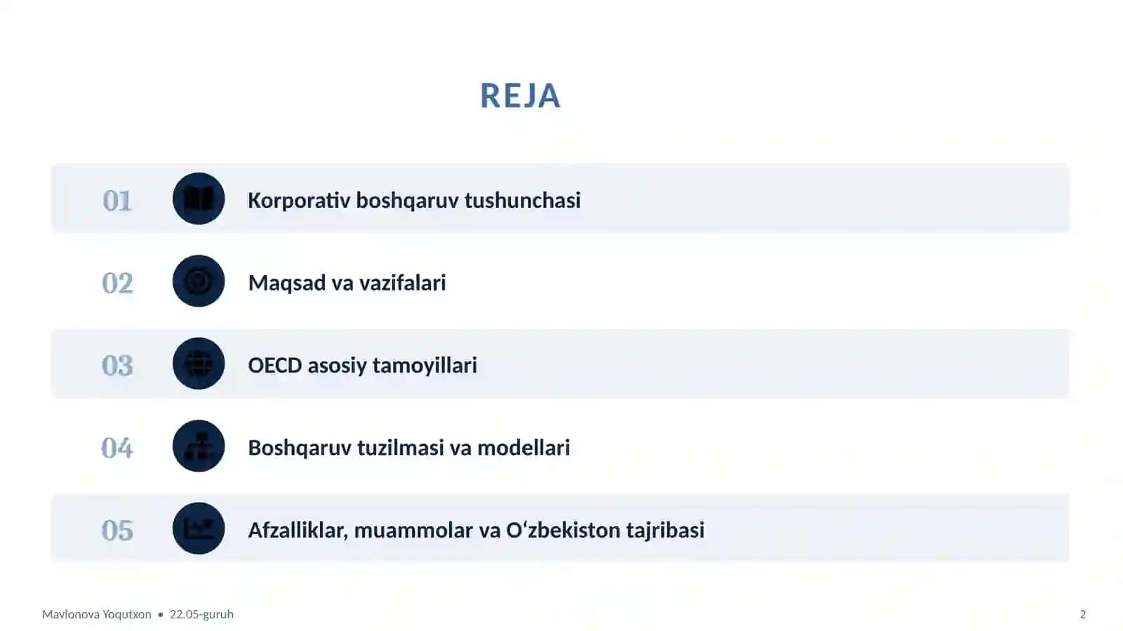 Korporativ Boshqaruv Tamoyillari 2