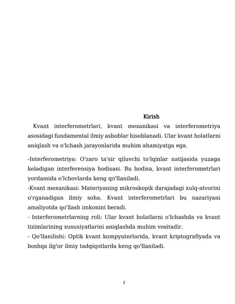 Kvant interferometrlari 2