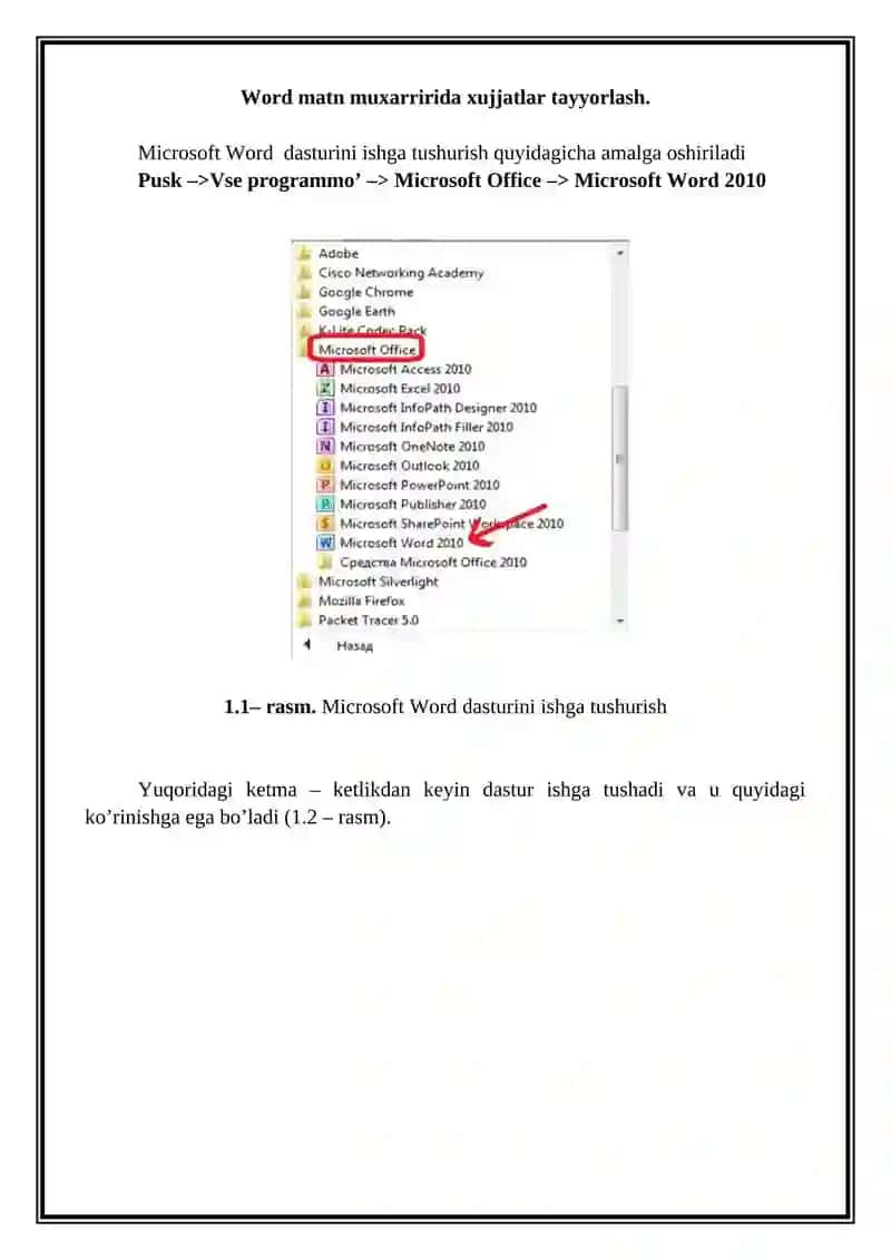 Xujjat yaratishda grafik obektlar bilan ishlash 2