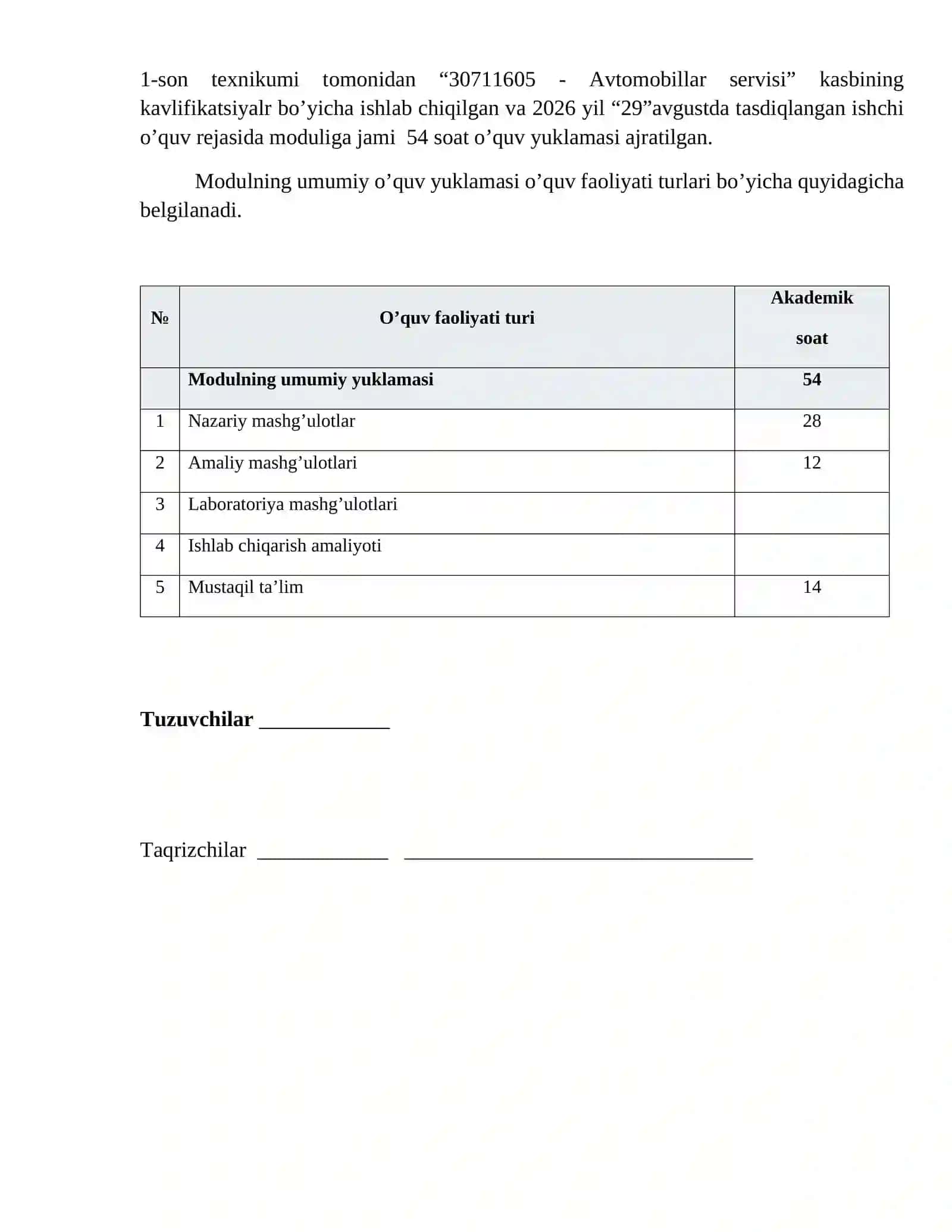 "UKM-1 mehnat muhofazasi va xavfsizlik texnikasi 2