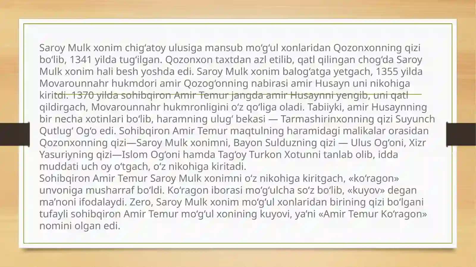 Temuriy malikalar 2