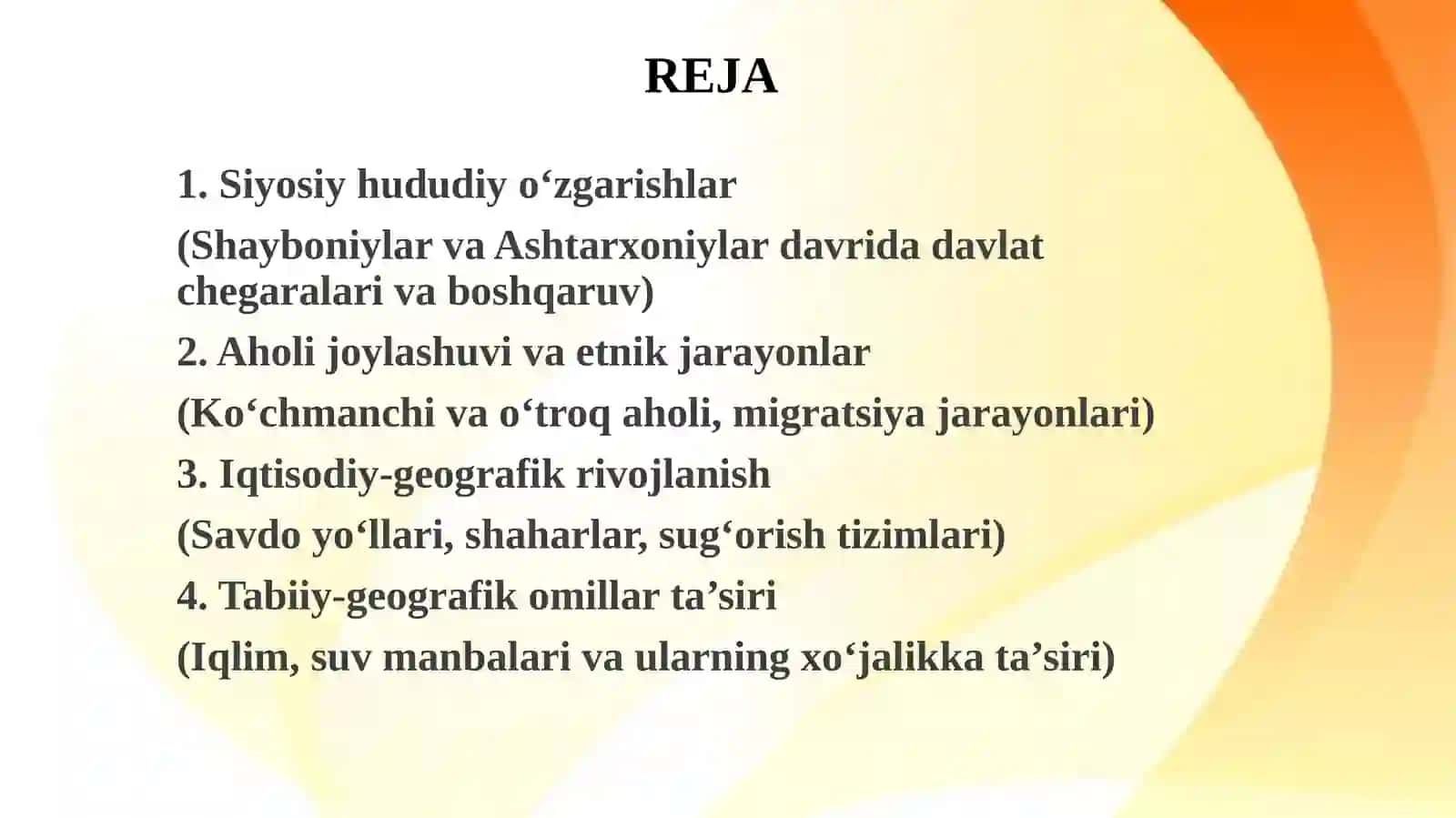 Shayboniylar va Ashtarxoniylar sulolalari hukmronligi 2