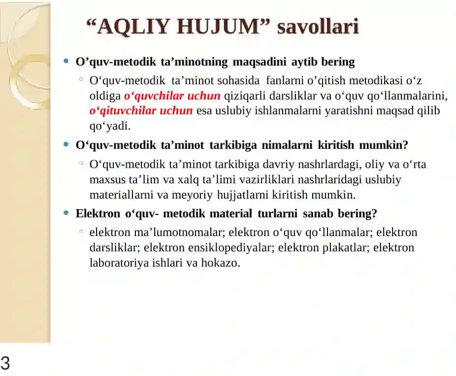 O‘QITISH SHAKL VA USLUBLARI 2