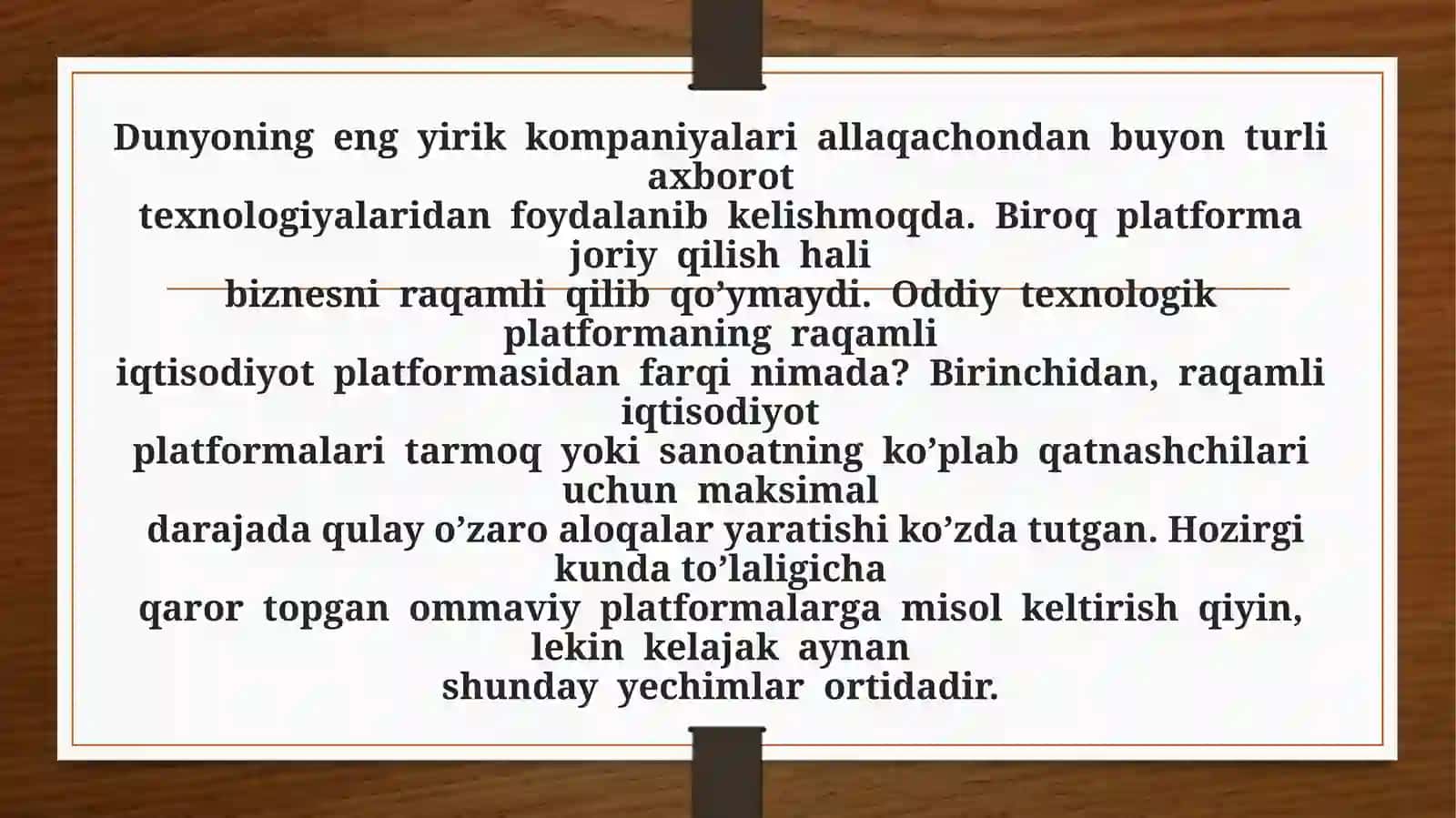 Raqamli iqtisodiyot infrastruktura 2
