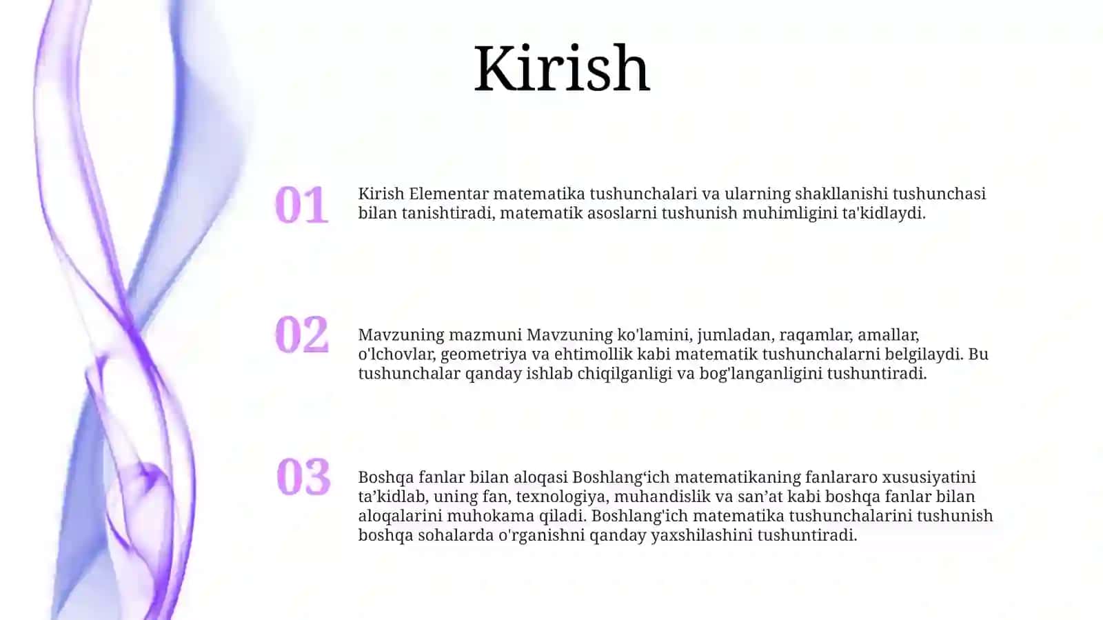 Elementar Matematik Tasavvurlarni Shakllantirish Metodikasi Predmeti Mazmuni Va Boshqa FanlarBilanAloqasi 2