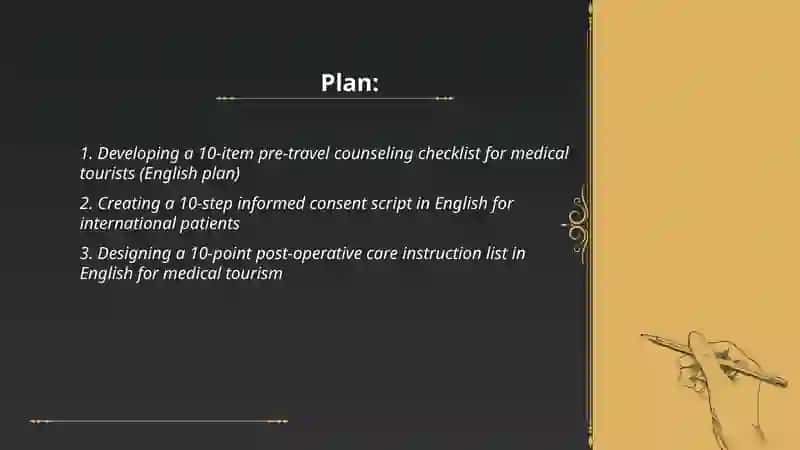 Medical Tourism english plan 2