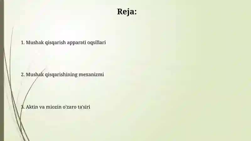 Mushak qisqarish apparati oqsillari 2