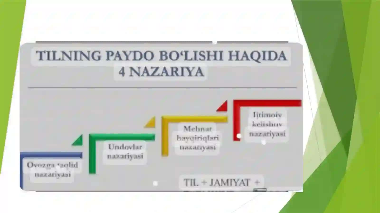 Tilning Paydo Bo'lishi 2