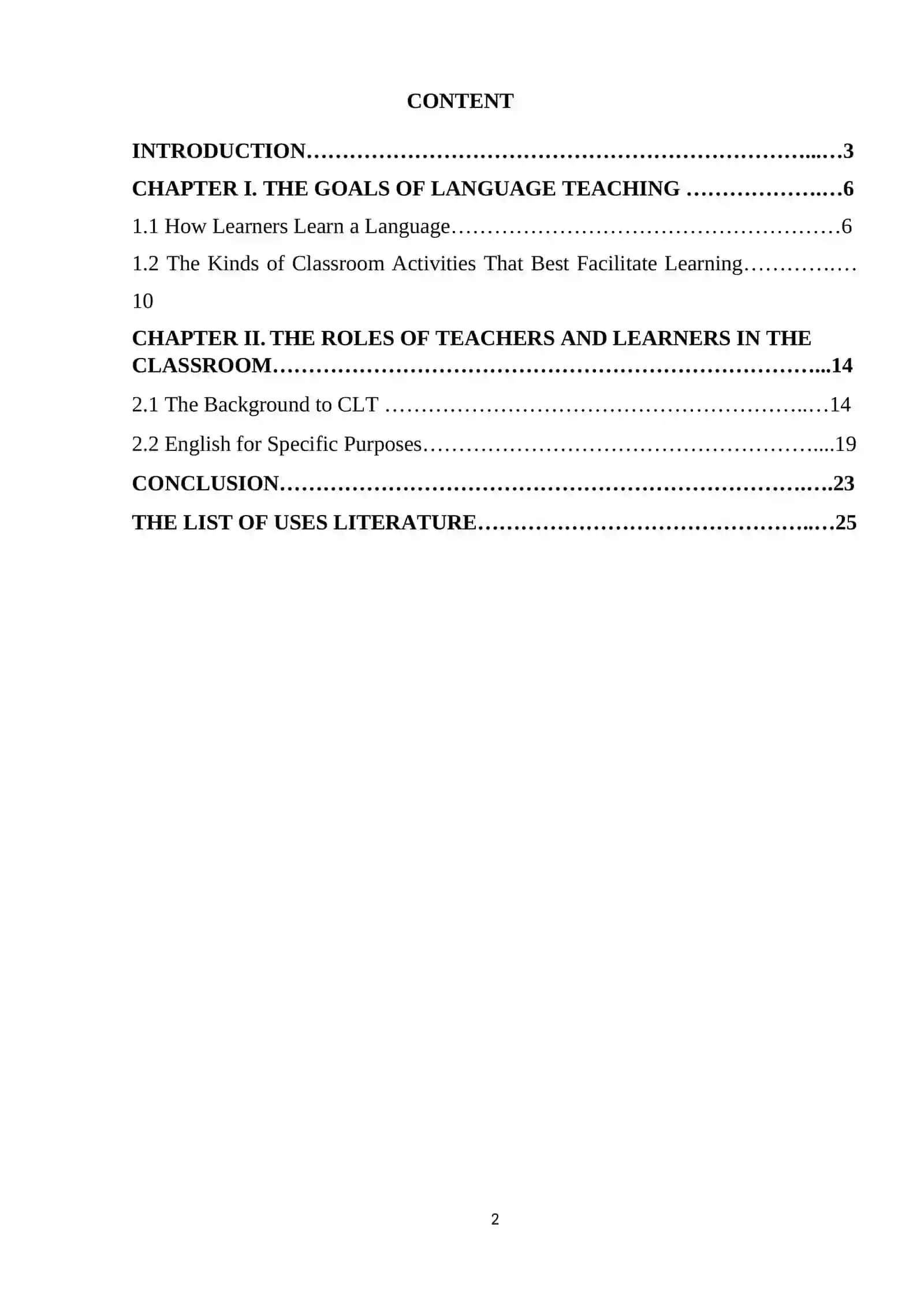 The Goals of Language Teaching 2