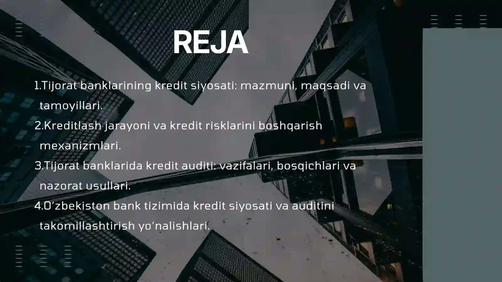 Tijorat banklarining kredit siyosati va auditi 2