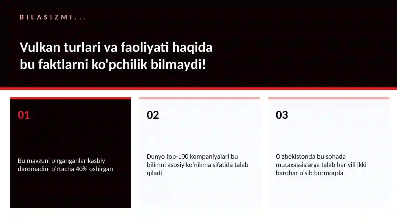 Vulkan turlari va faoliyati 2