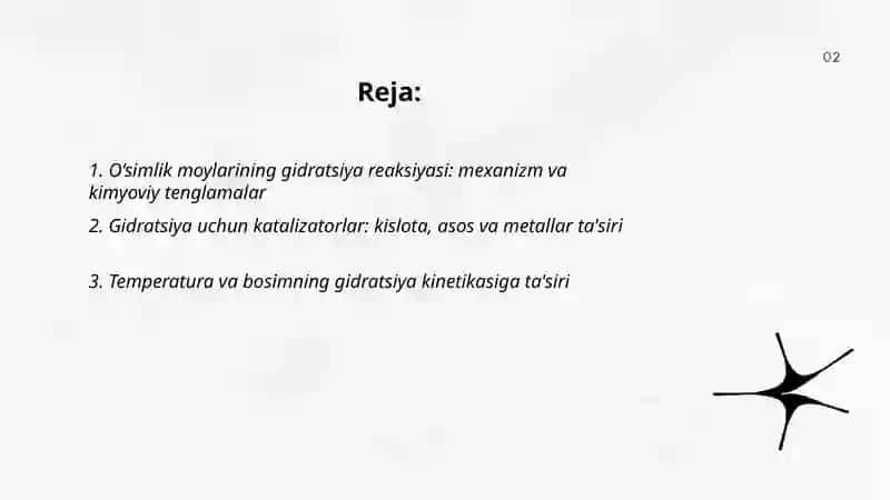 O‘simlik moylarini gidratsiya qilish va sovunlash jarayonlari 2