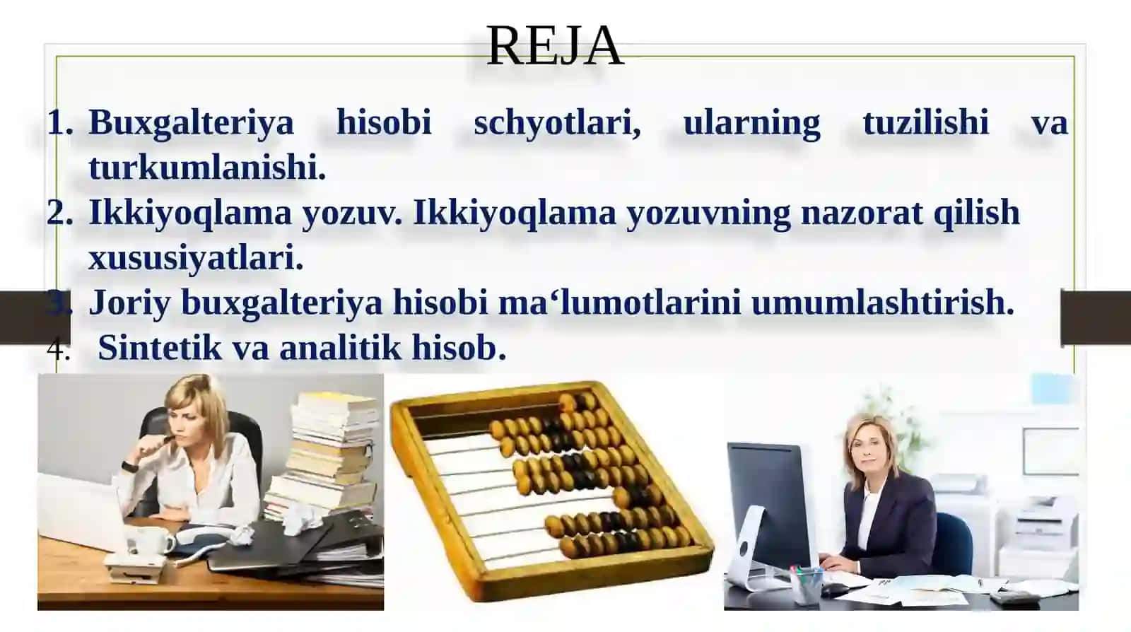 SCHYOTLAR TIZIMI VA IKKIYOQLAMA YOZUV 2