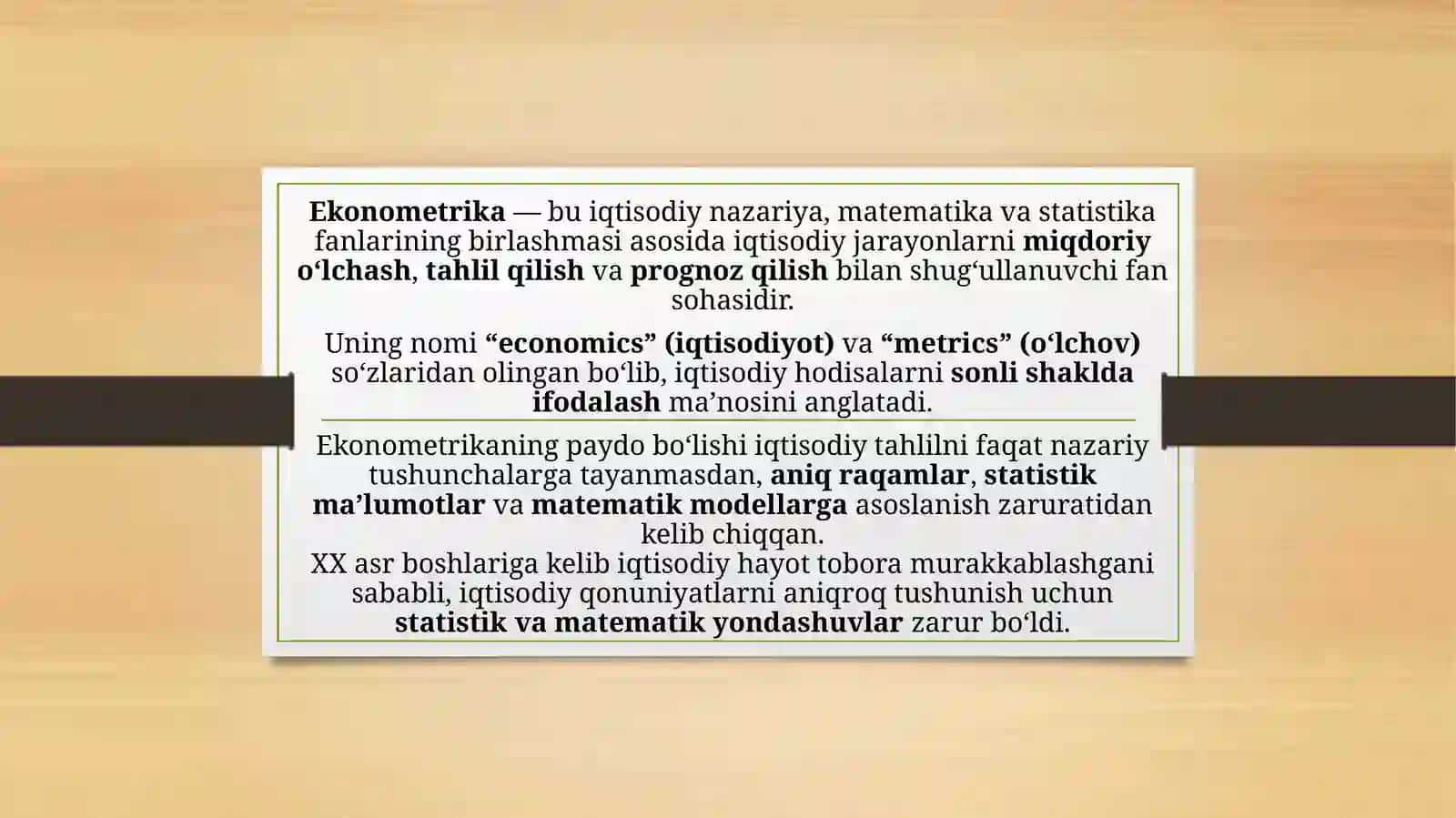 Ekonometrika tarixi taqdimot 2