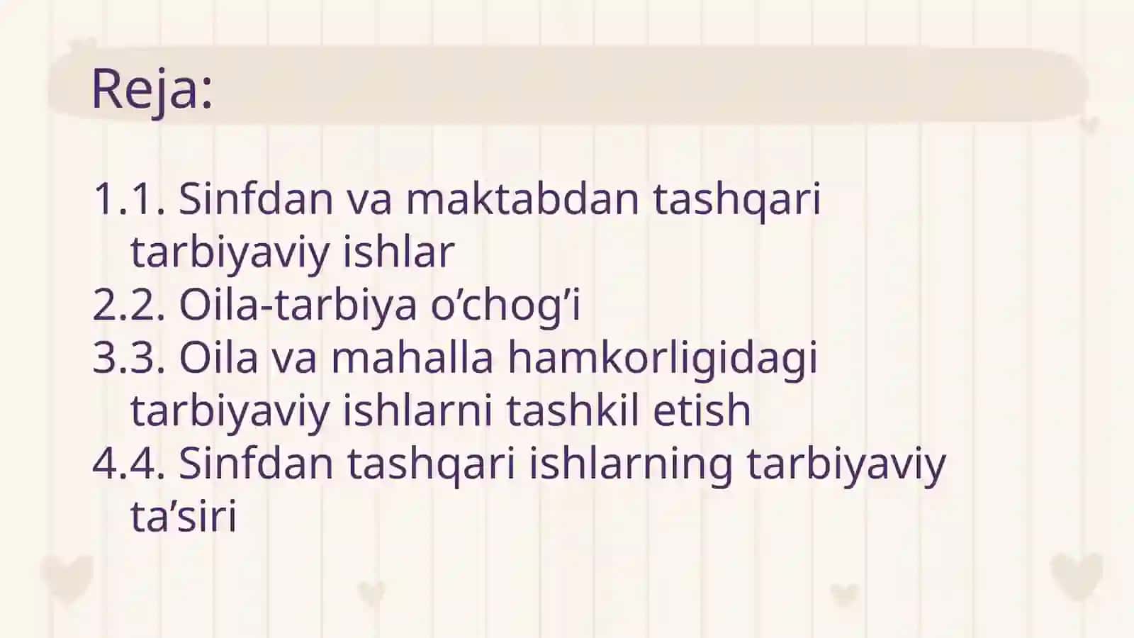 Sinfdan va maktabdan tashqari tarbiyaviy ishlarda oila va mahalla hamkorligi 2