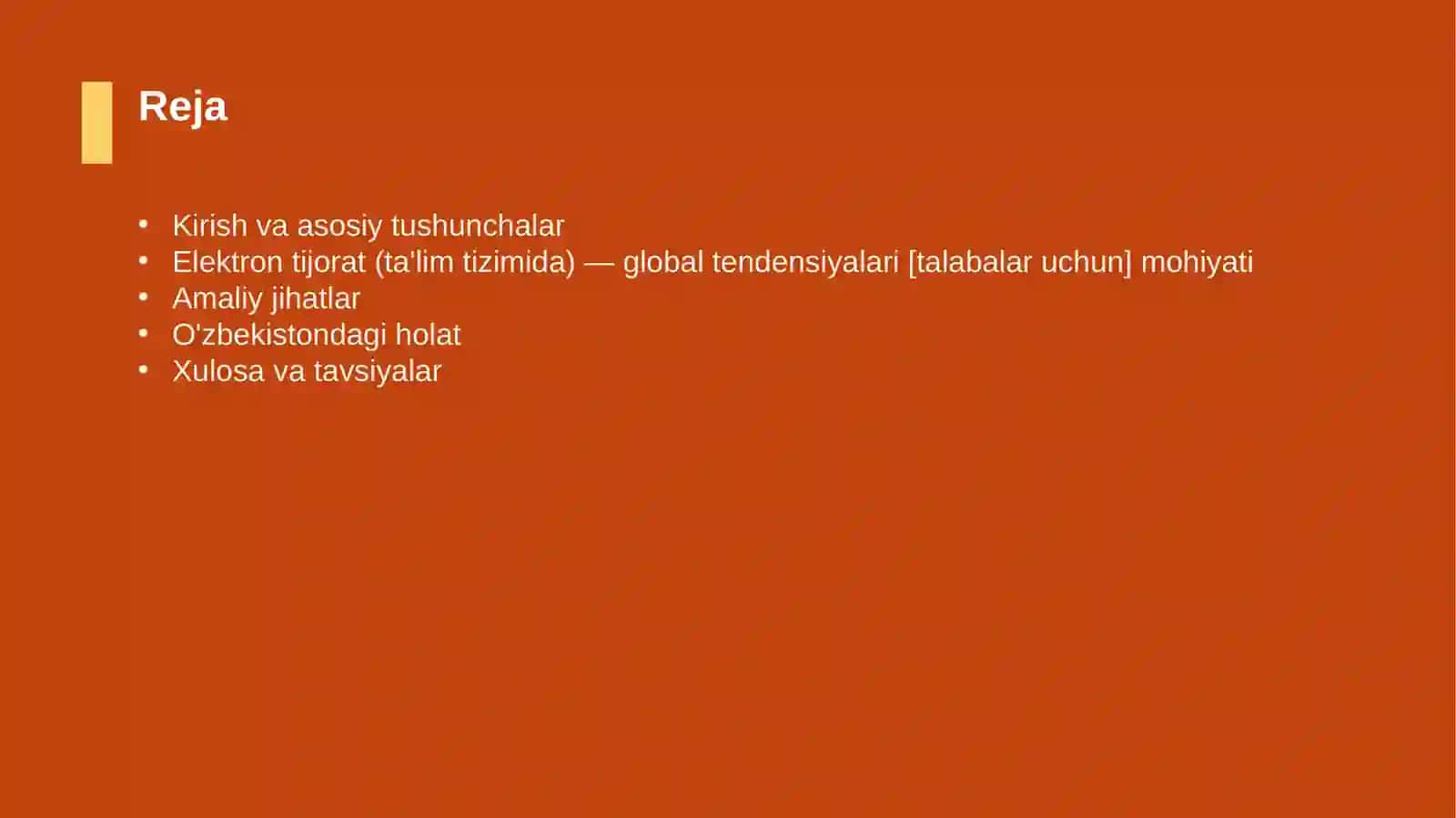 Elektron tijorat (ta'lim tizimida) — global tendensiyalari [talabalar uchun] 2