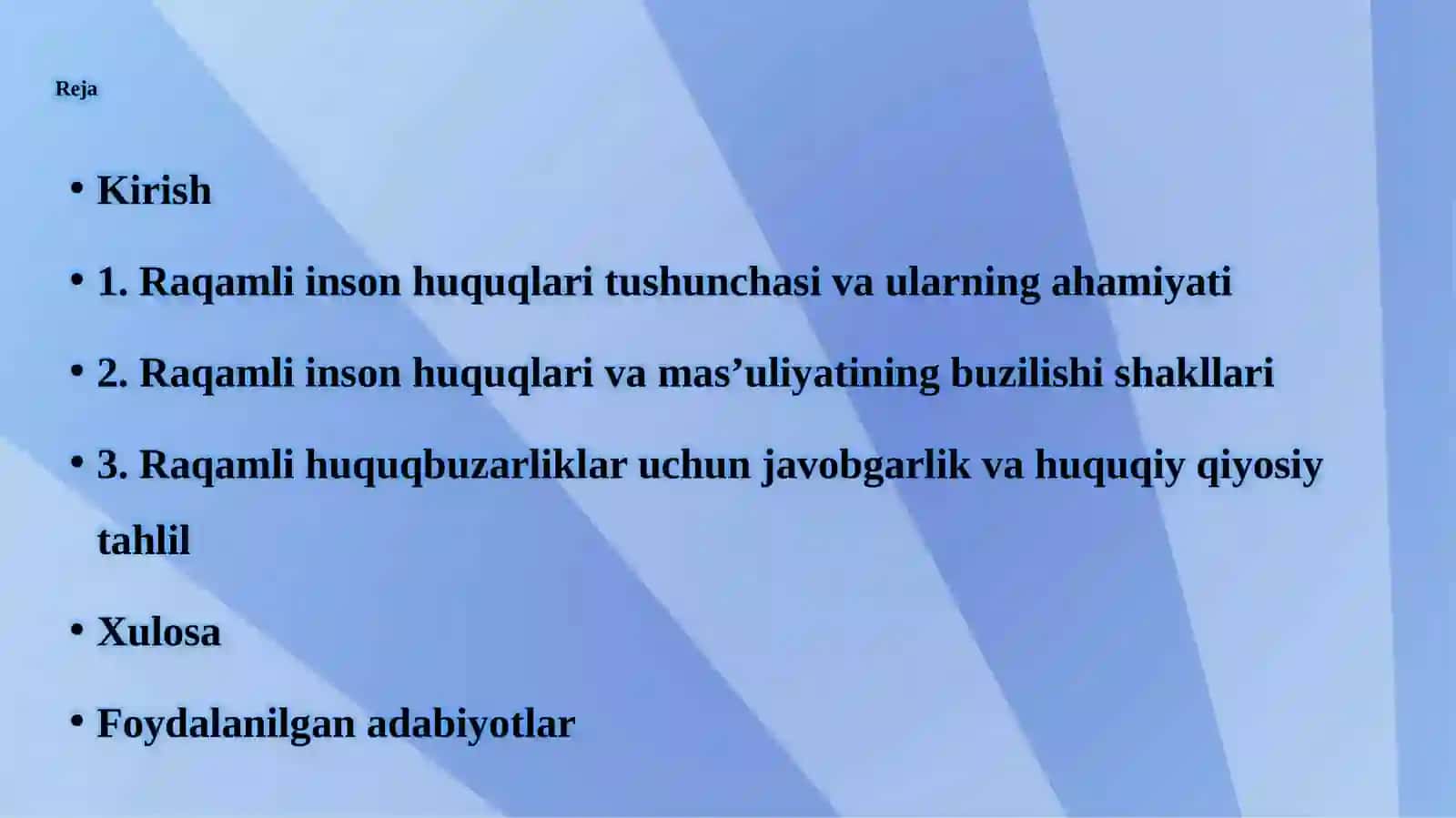 Raqamli inson huquqlari va mas’uliyatining buzilishi. 2