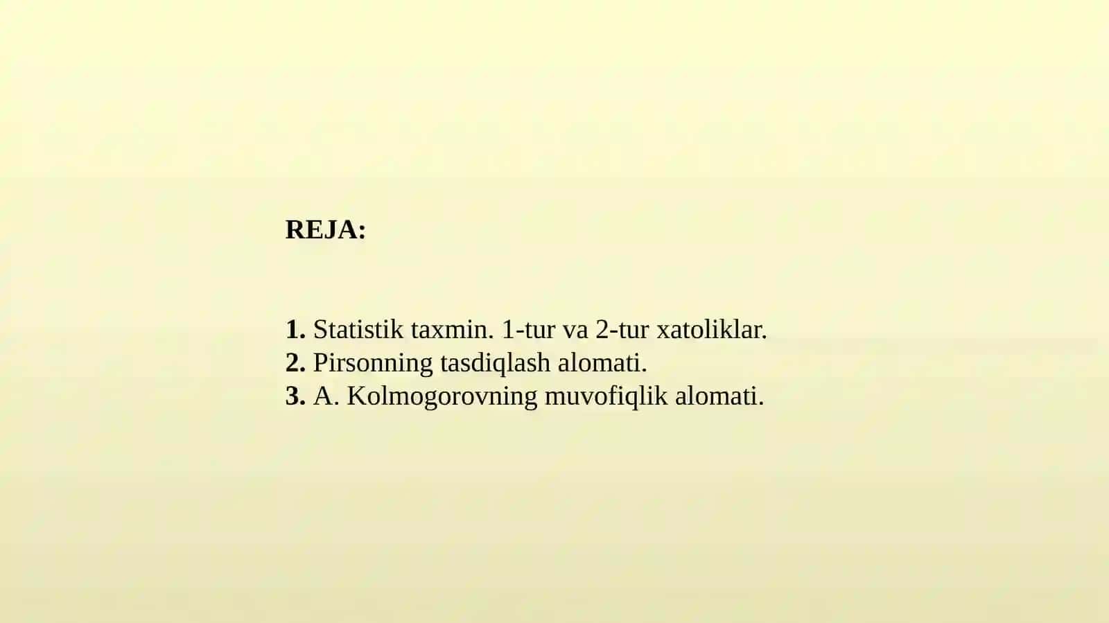 Birinchi va ikkinchi tur xatoliklar 2