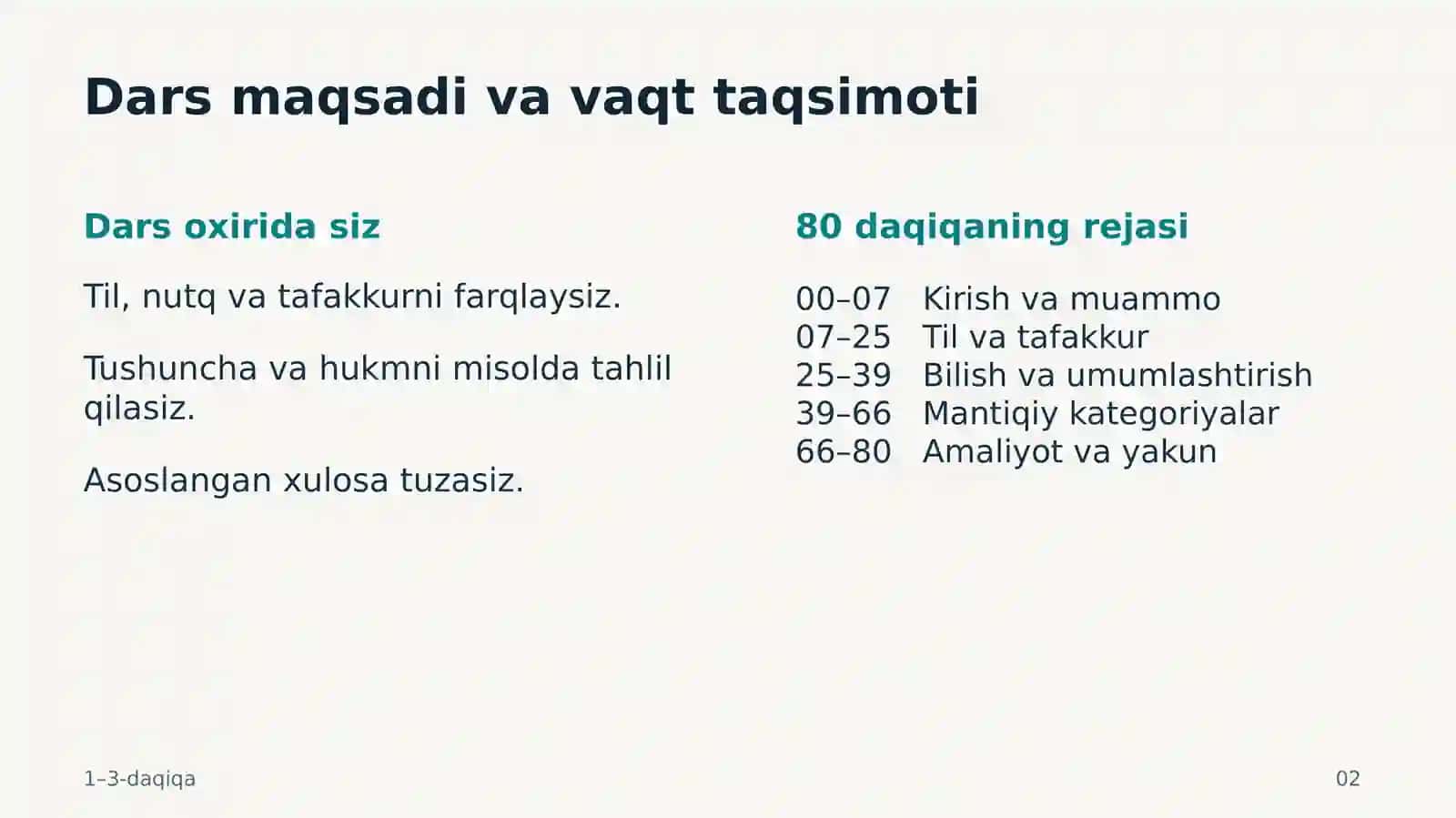 Til va tafakkur (taqdimot) 2