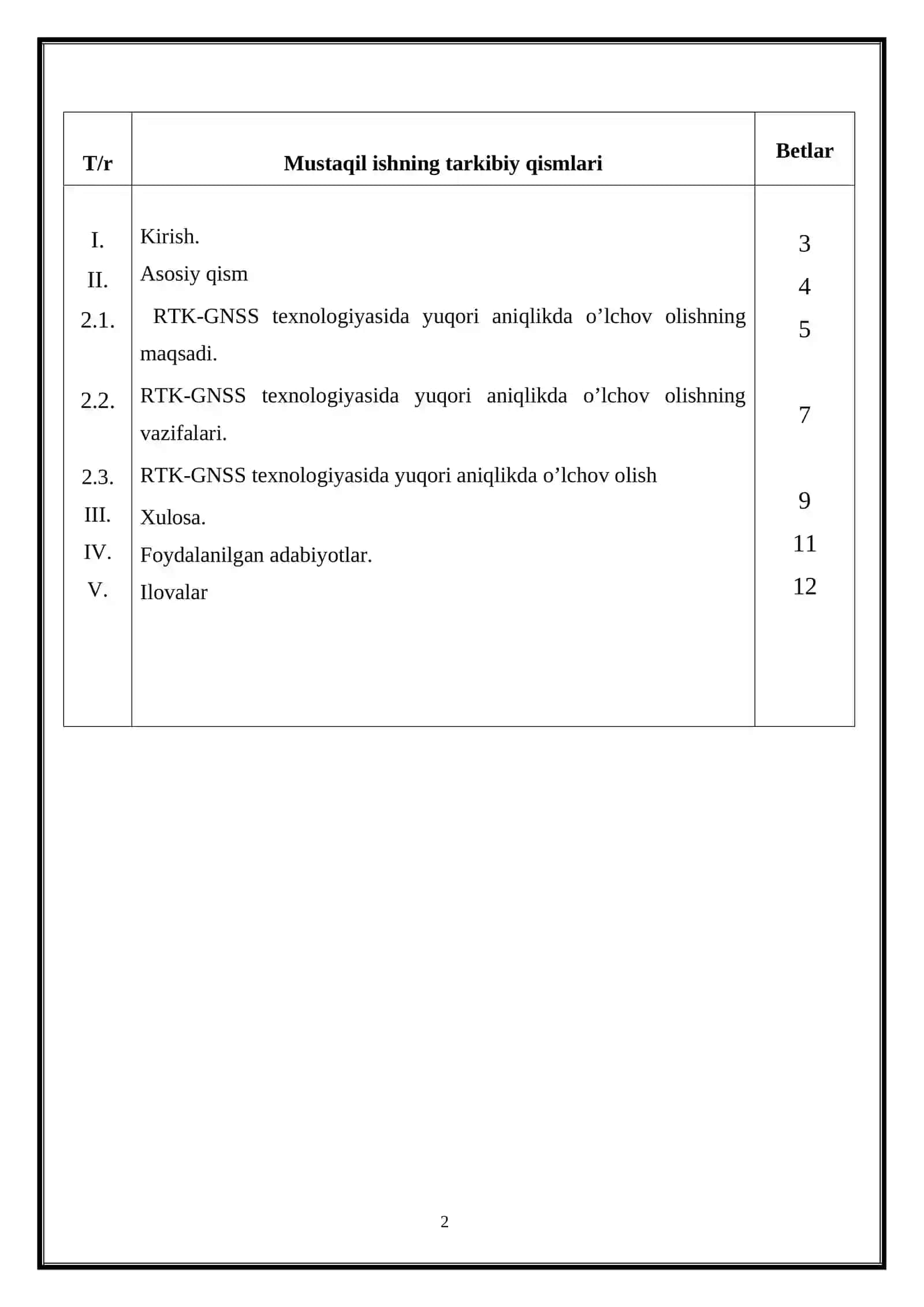 RTK-GNSS texnologiyasida yuqori aniqlikda o’lchov olish 2