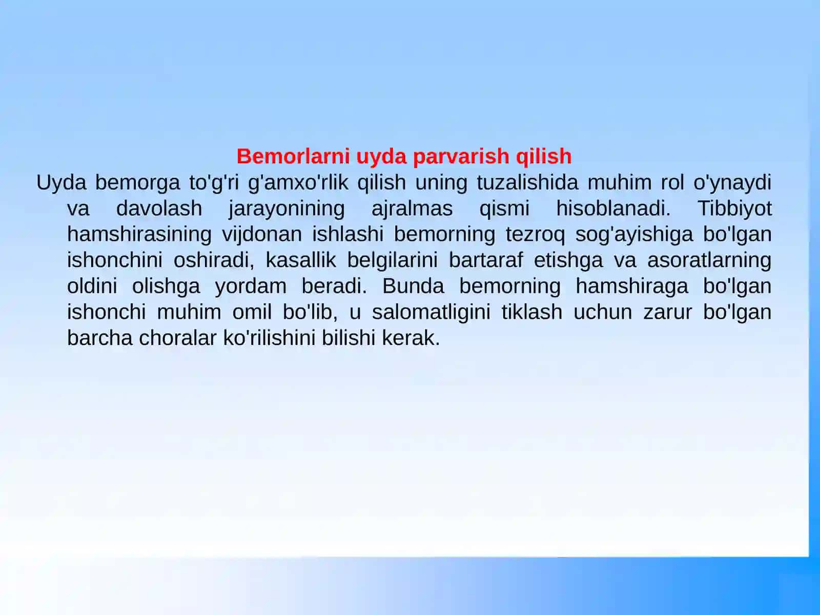 Birlamchi tibbiy-sanitariya yordamida hamshiralik ishi (5-mashg'ulot) 2