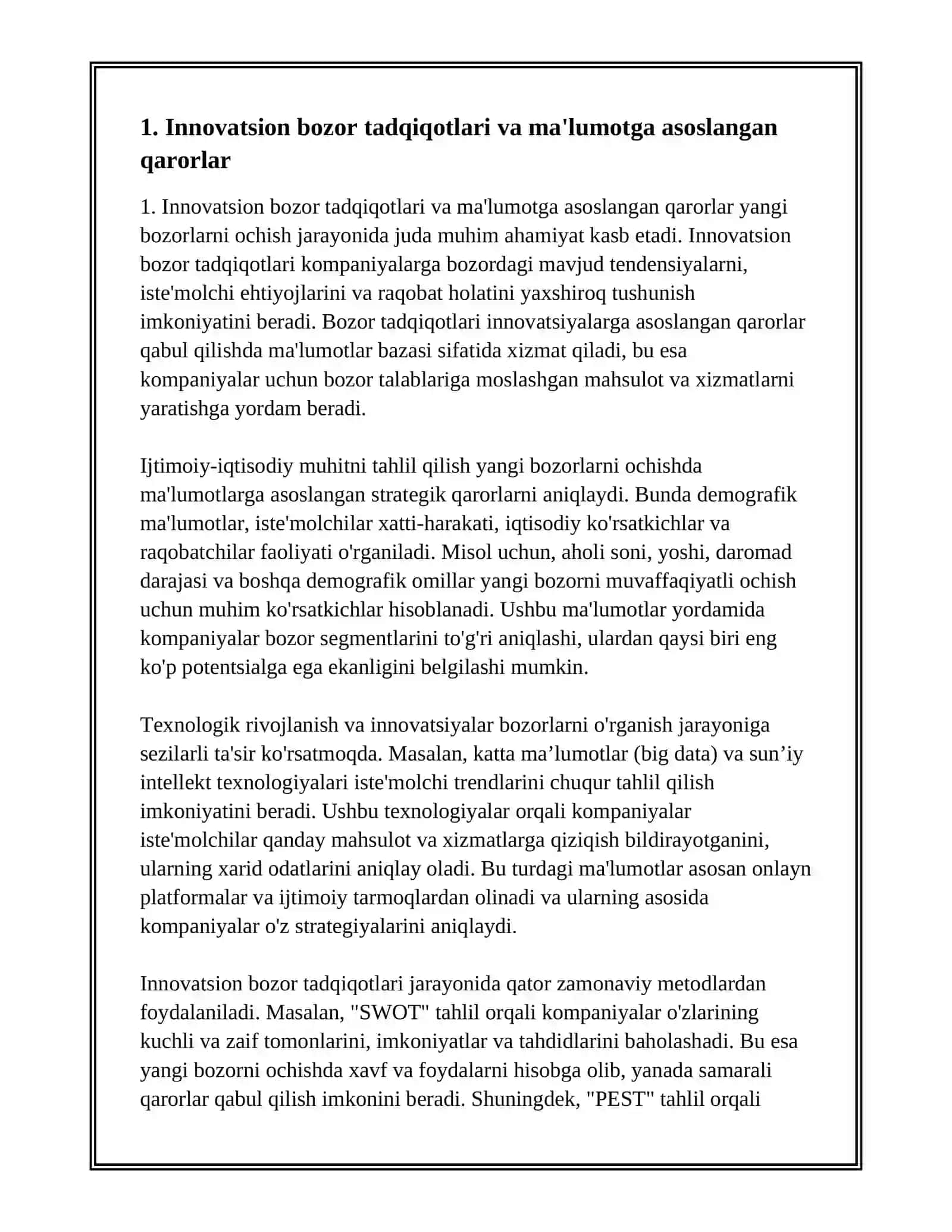 YANGI BOZORNI OCHISHNING INNOVATSION MAZMUNI 2