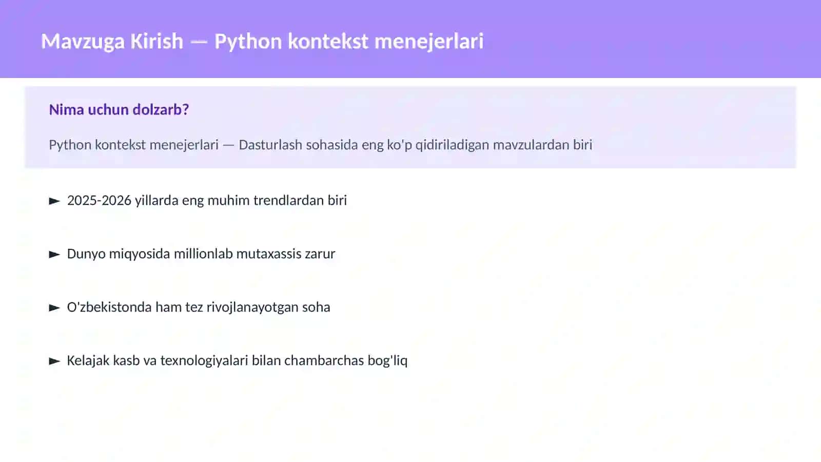 DASTURLASH | PYTHON DASTURLASH 2