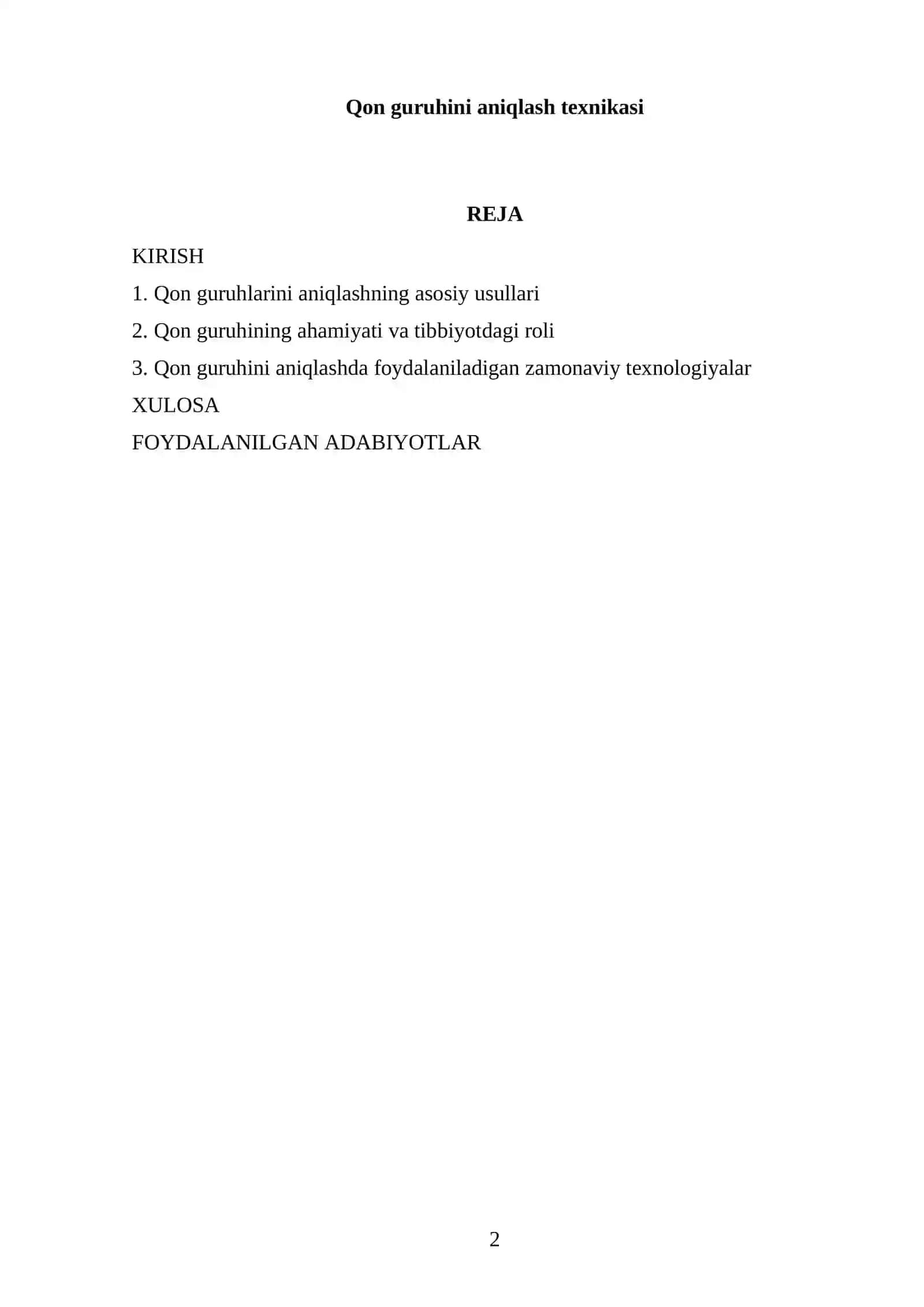 Qon guruhini aniqlash texnikasi 2
