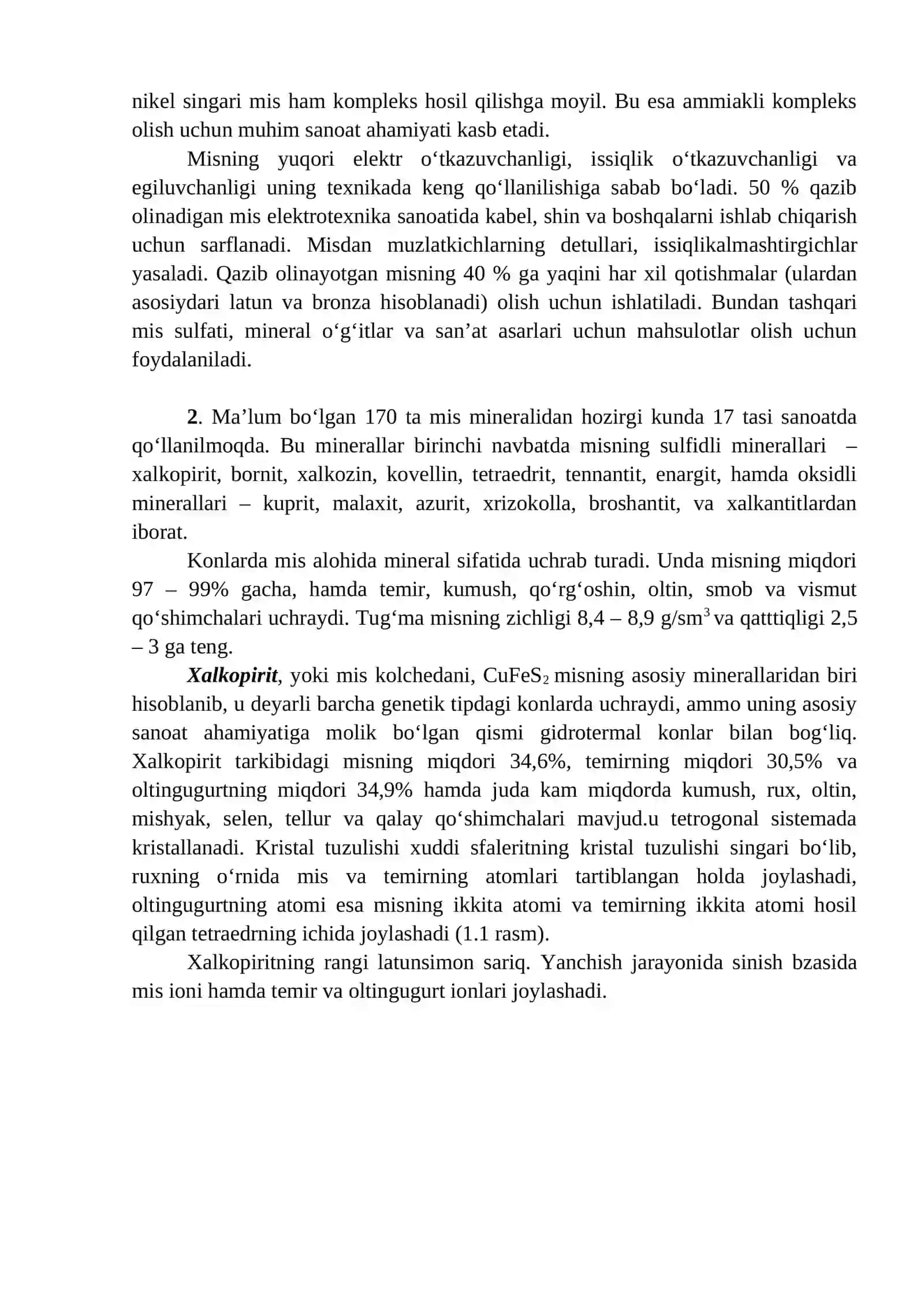 Ma’ruza №2. Mis va mis-pirit rudalarini boyitish texnologiyasi 2