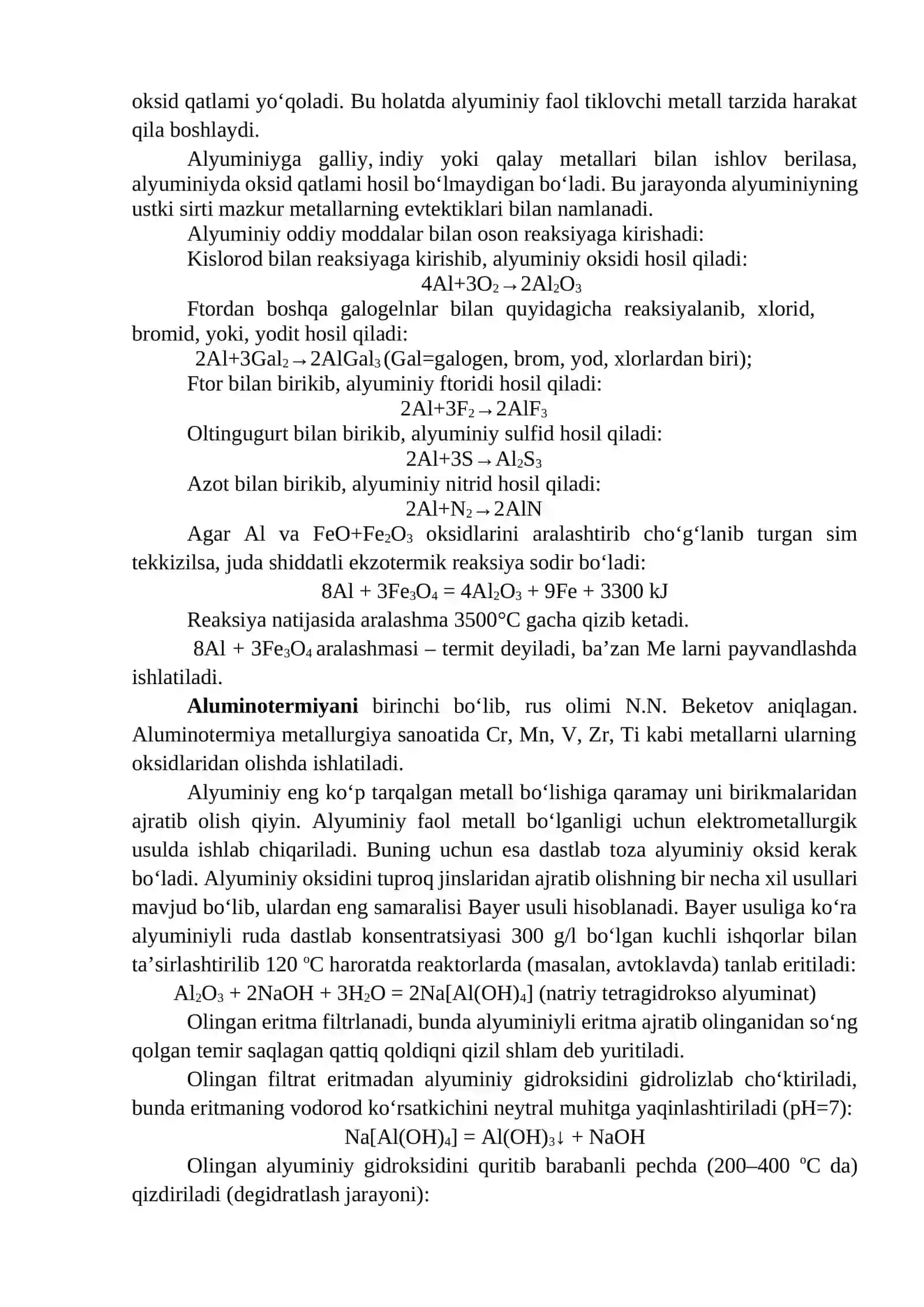 ALYUMINIY METALLURGIYASI 2