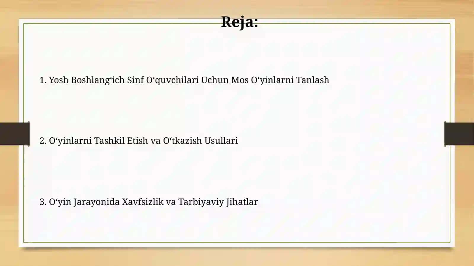 Yoshidagi bolalarga mos ôyinlarni tashkil qilib ôtkazish 2